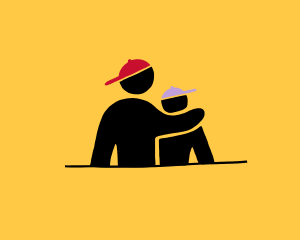 Counsellor Support Illustration 2 people embracing