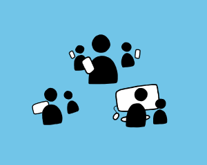 Online Community Illustration of groups of people