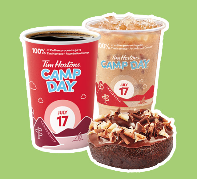 Camp Day cups and donut